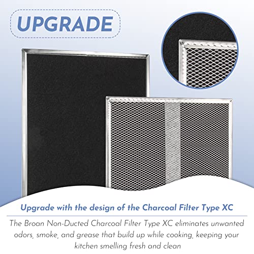 HPF30 Charcoal Filter with Mounting Clips for Broan Range Hood (2 Count)