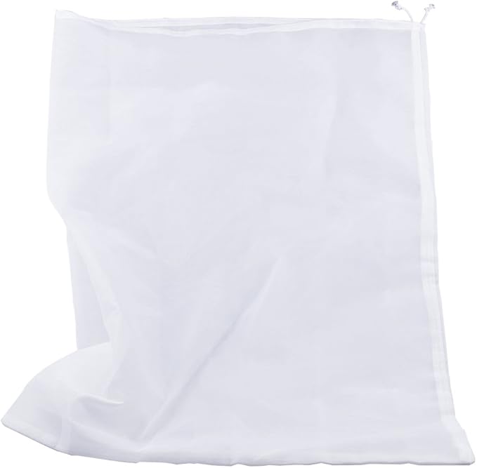 75 Micron Nylon Straining Bag Fine Mesh Food Strainer Bag, Multi Purpose Food Grade Filter Bag for Nut Milk, Juice, Cold Brew, Home Brewing (25.39" x 18.89", 5 Packs)