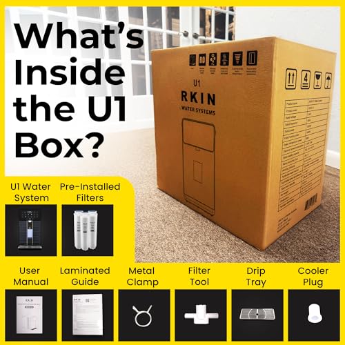 U1-W App-Enabled 4-in-1 Hot & Cold Countertop Reverse Osmosis Water Filter System – 5-Stage RO + Alkaline Re-Mineralization + Hydrogen-Enriched Water Dispenser with TDS & Counter RO Filtration