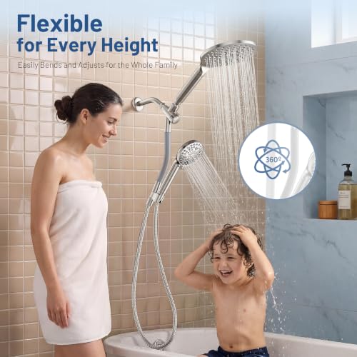 Dual Filtered Rain Shower Head Combo