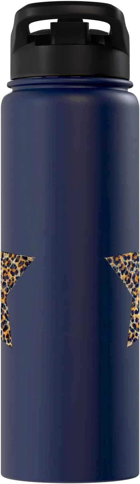Star Shape - Cute Cheetah Leopard Print Graphic Stainless Steel Insulated Water Bottle