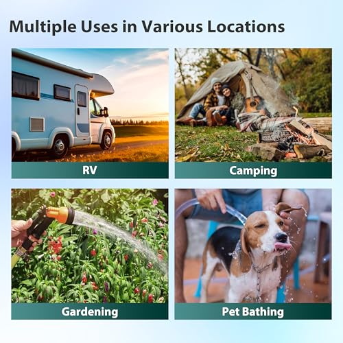 CW21-PF 2-Stage RV Water Filtration System, SGS-Tested PFAS Removal, High-Capacity Tankless Design, Durable 3/4" Lead-Free Brass Connectors for RV Campers