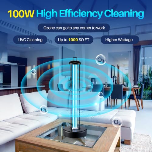 100W UV Light with Ozone Purifier for Room