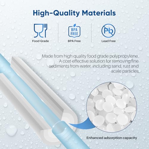 5 Micron 10" x 4.5" Whole House Sediment Home Water Filter Replacement Cartridge for Culligan RFC (3 Count)