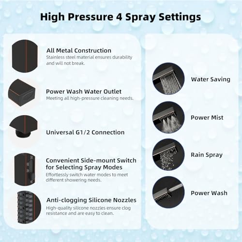 All Metal CUPC Certified 10'' Rain Shower Head