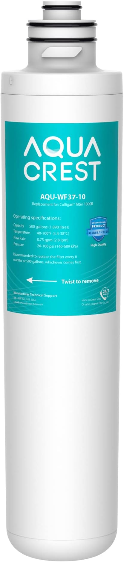 AQUACREST 1000R Water Filter, Replacement for Culligan 1000R Cartridge, Fits for Refrigerators, RVs and Undersink Systems