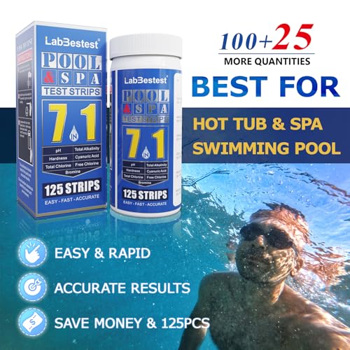 Pool Test Strips Spa Hot Tub Pool Water Testing Kit (125 Count)