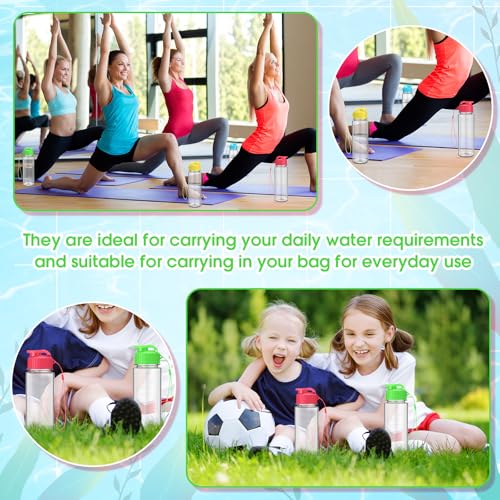20 Pcs 17 Oz Plastic Water Bottles Bulk Sports