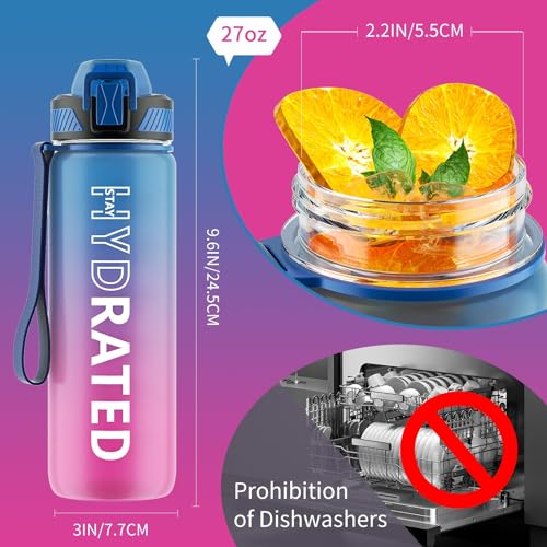 Water Bottle with Straw