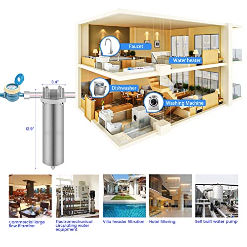 NSF ANSI 42 Certification 304Stainless Steel Filter Housing for 10"Filter Cartridge