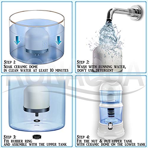 Replacement Ceramic Dome Water Filter 0.2 to 0.5 micron for Countertop & Water Coolers. First Stage of Filtration