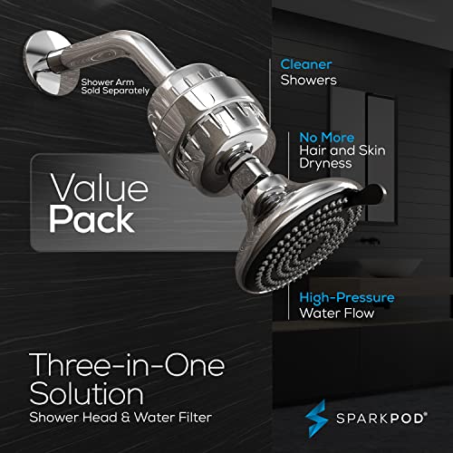 23 Stage Filtered Shower Head with 3 Spray Settings