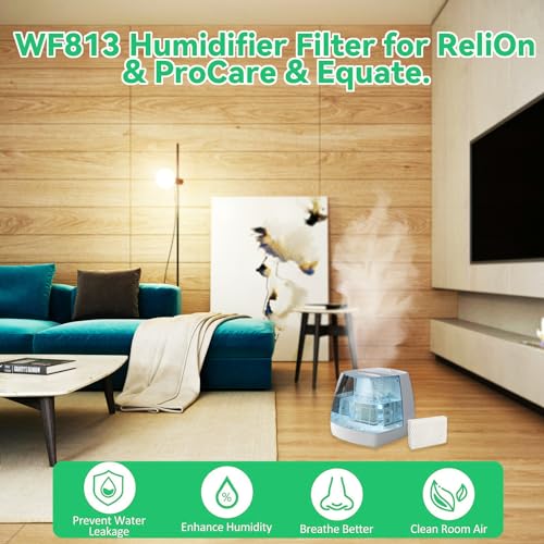 6 Pack WF813 Humidifier Filters Replacement Compatible with Equate EQWF813 PCWF813 Relion RCM832 RCM (6 Count)