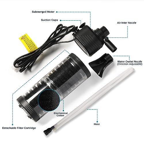 XpertMatic 15W Aquarium Filter 2 Stages 238 GPH (24 Ounce)