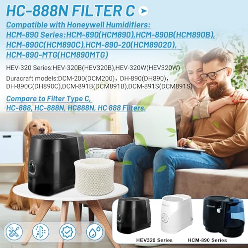 4 Pack Humidifier Filters C for Honeywell HC (4 Count)