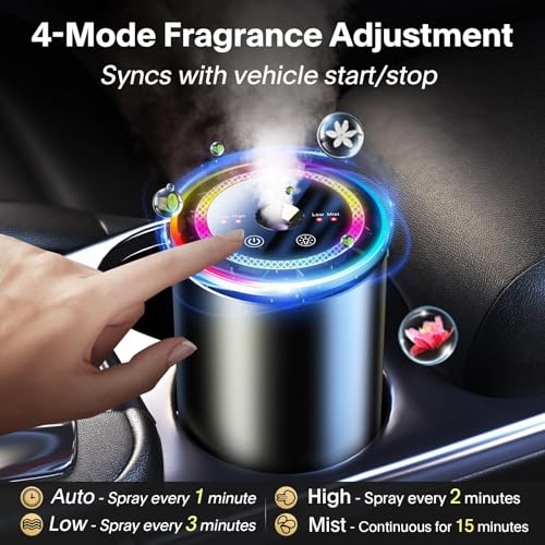 Smart Car Air Fresheners Diffuser with Starry Sky Projection Adjustable Scent