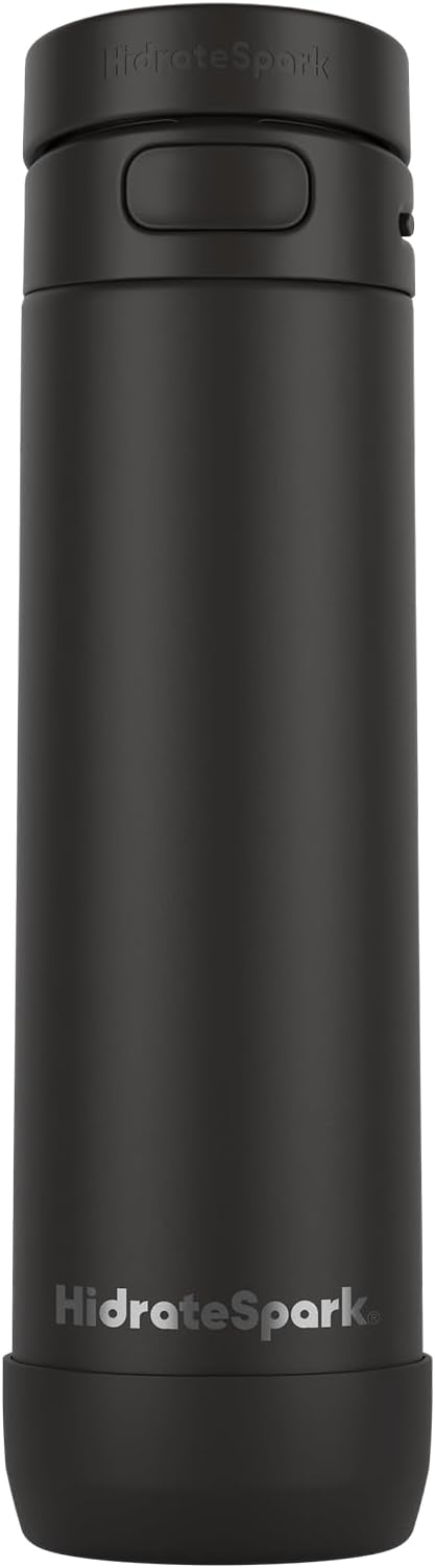 HidrateSpark PRO 2 21 oz Smart Ready Water Bottle with Silicone Boot - Chug Black