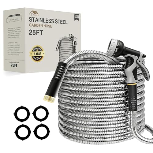 25FT Stainless Steel Garden Hose