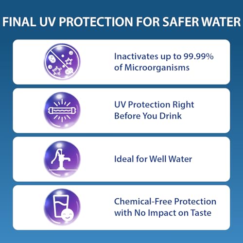 ROES-UV75, 6-Stage Under Sink RO Water Filter System, UV, 75 GPD