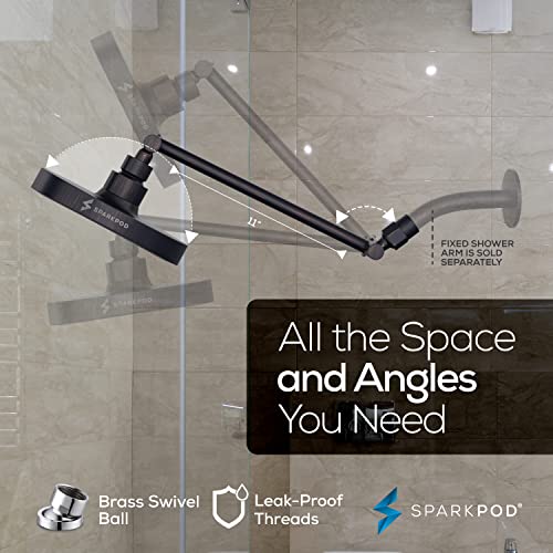 6" Round Rain Shower Head with 11" Shower Arm