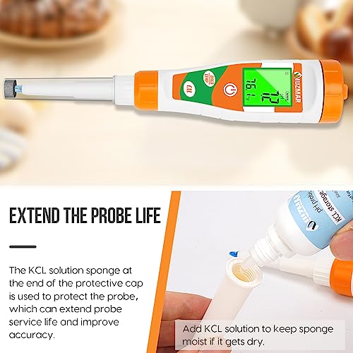 pH Tester for Food Digital pH Meter for Sourdough Starter and Dough