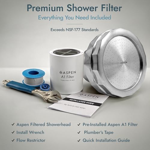 Aspen Filtered Shower Head for Healthy Hair & Skin