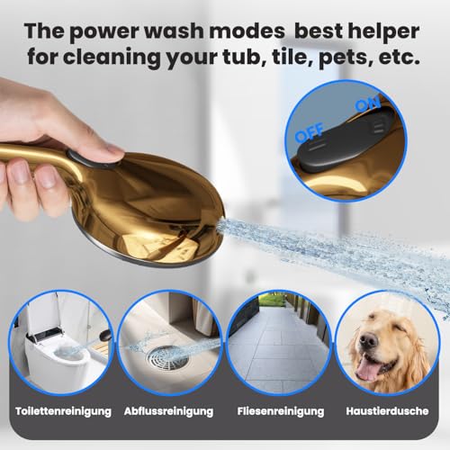 Shower Head Gold High Pressure Shower Filter Head