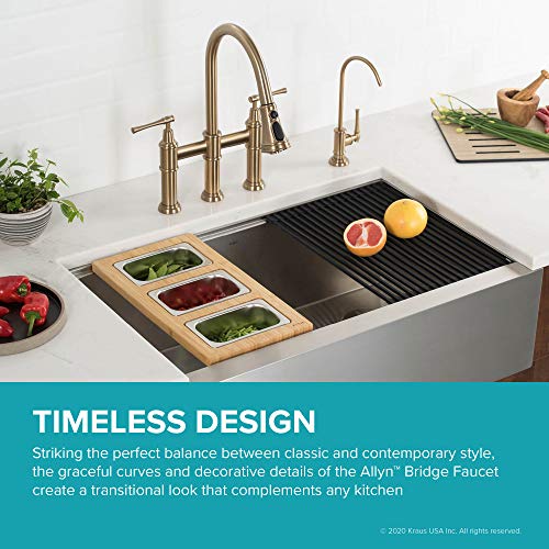 Allyn Transitional Bridge Kitchen Faucet with Pull