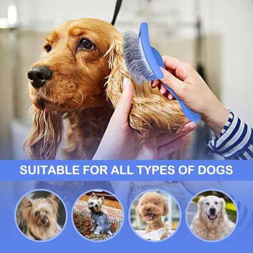 2PCS Slicker Brush for Dogs & Pet Comb