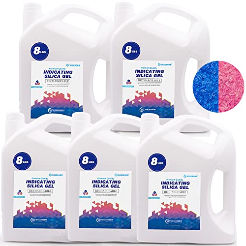 Net Weight 40LBS] Blue Indicating Silica Gel Beads Desiccants