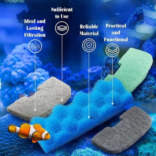 40 Pcs Replacement Filter Media Kit Compatible with Fluval 206 (40 Count)