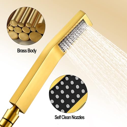 8"High Pressure Square Rain Shower Head and 2