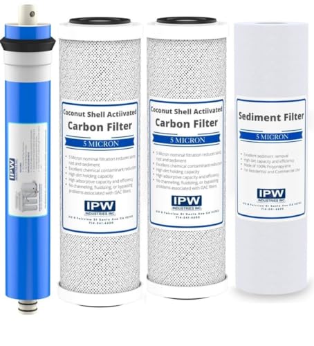 Complete 4 Pack RO Water Filter Replacement Kit for Krystal Pure KR10 System
