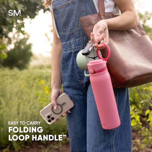 Water Bottle with Straw & Handle