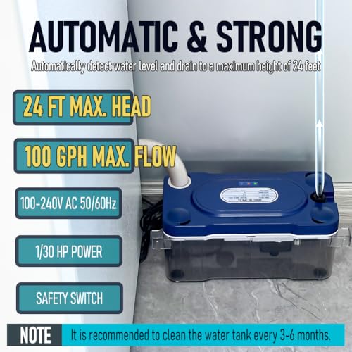24 FT Lift 100 GPH HVAC Condensate Pump