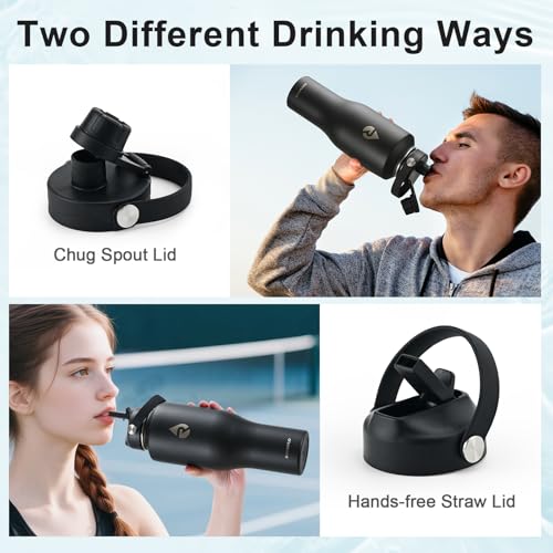 40 oz Insulated Water Bottle with Straw