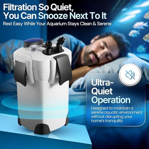 Aquarium Canister Filter with 265GPH Flow Rate