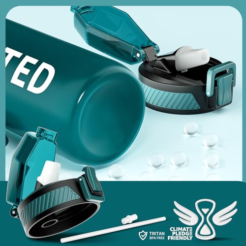 Water Bottle with Straw