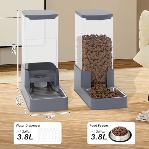 Stainless Steel Cat Feeder and Water Dispenser