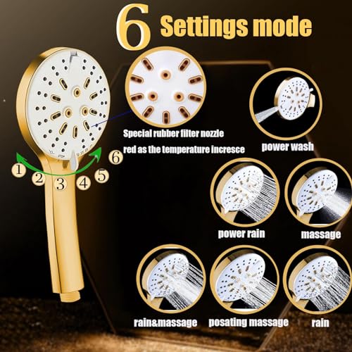 Shower Head 10" High Pressure Rain shower head with Handheld Spray Combo