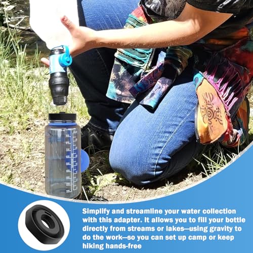 Water Filter Adapter Compatible with Sawyer Squeeze to Nalgene Bottle