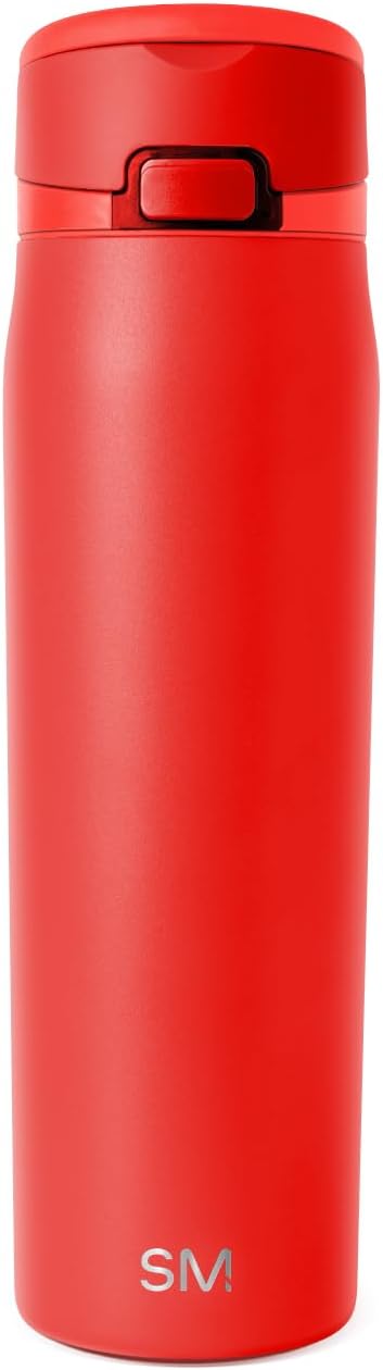Simple Modern Mesa Loop Water Bottle with Straw | 24oz Cup Holder Friendly Insulated Stainless Steel Bottles for Travel, Sports and School | Saffron