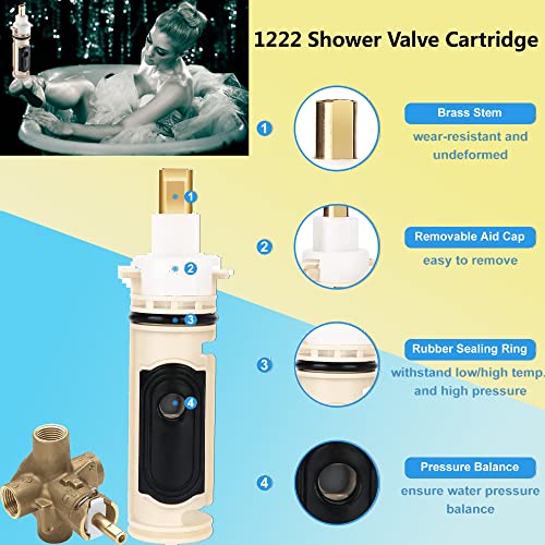 M1222 Replacement Cartridge Compatible with moen1222 Shower Cartridge