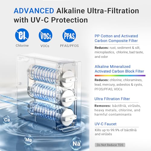 0.01μm Ultra Filtration Under Sink Water Filter System with UV