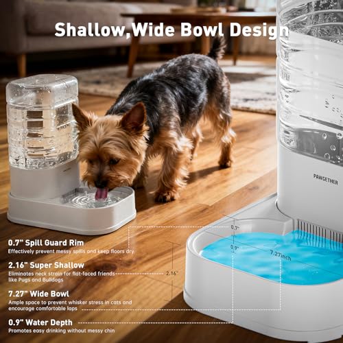 Gravity Dog Water Bowl Dispenser with 6 pcs Filters 1 Gallon (1060 Gram)