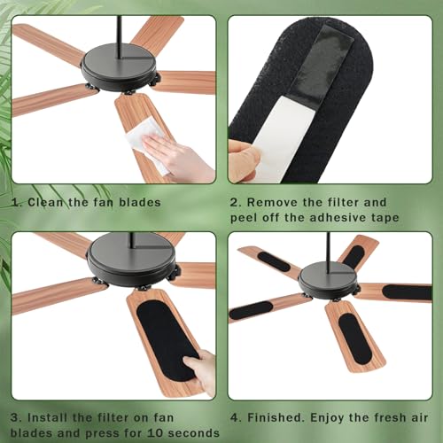10PCS Ceiling Fan Filters for Blades (10 Count)