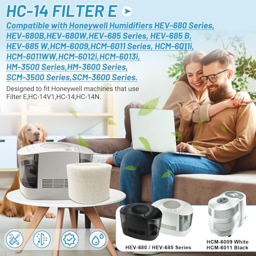 3 Pack HC14 Filter E Replacement for Honeywell humidifier HC