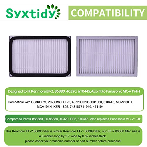 HEPA Filter Replacement for Kenmore EF (4 Count)
