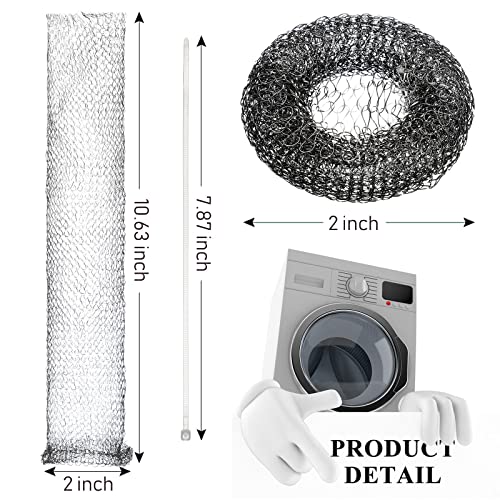 60 Pieces Washing Machine Lint Traps with 60 Cable Ties (60 Count)