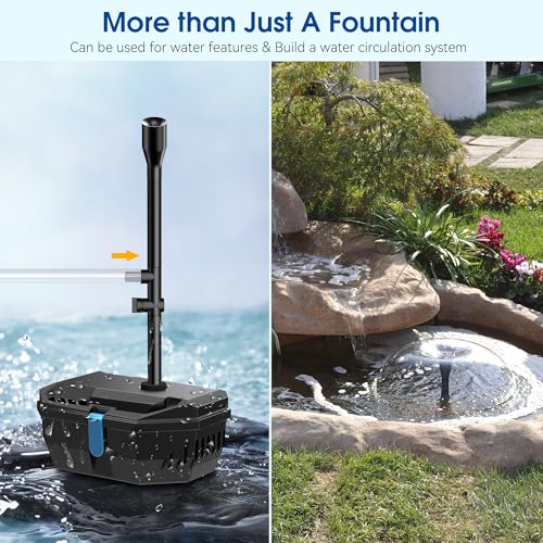 20W Solar Water Fountain Pond Filter with 120 GPH Water Pump